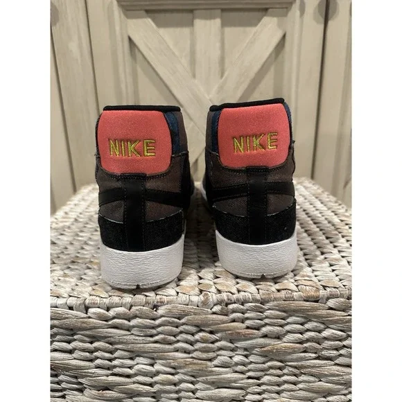 EUC Nike Blazer Black Super Blazer High Premium 316382-002 Rare 2007 Size 9 - Picture 5 of 9